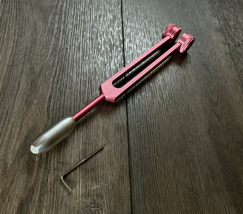 Solfeggio 174 Hz Tuning Fork - Pink - Carry Bag and Striker Included, Sound Vibration, Energy Vibration