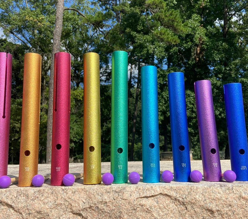 Solfeggio Tubes - Full Set Of 9 Frequencies For Vibration, Strikers