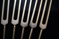7pc Chakra Tuning Fork Set - Professionally Tuned .25 Hz - Unweighted, Root, Sacral, Solar Plexus, Heart, Throat, Third Eye, Crown Chakras