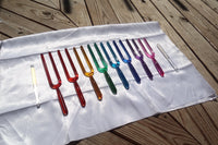 RV Medics' 8pc Crystal Tuning Fork Set - Notes CDEFGABC5, Crystal Vibration, Biofield, Sound Vibration