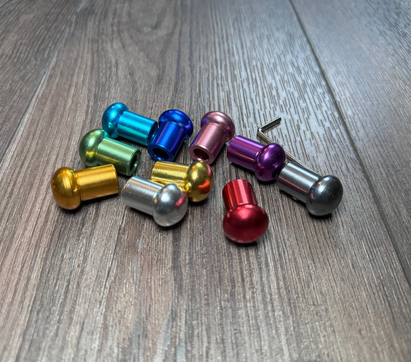 RV Medics' 10pc Attenuator Multicolor Bead Attachment Set for Tuning Forks - Massage, Acupressure, Sound Vibration