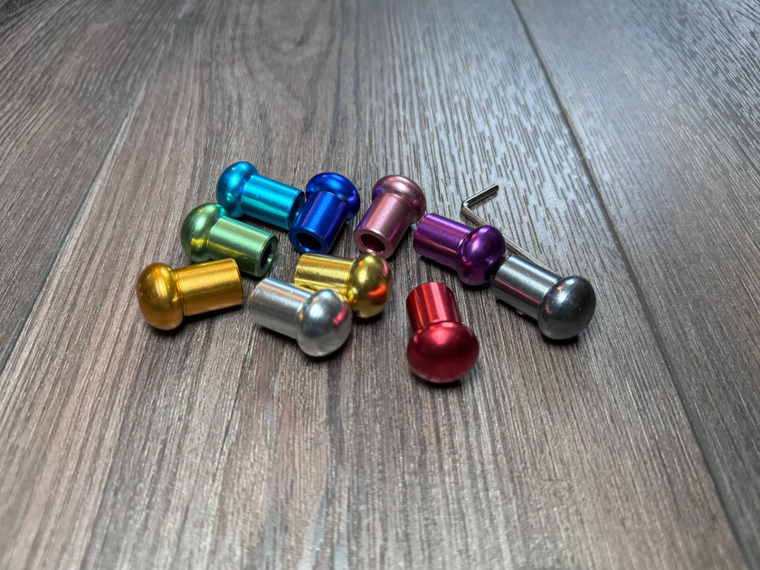 RV Medics' 10pc Attenuator Multicolor Bead Attachment Set for Tuning Forks - Massage, Acupressure, Sound Vibration