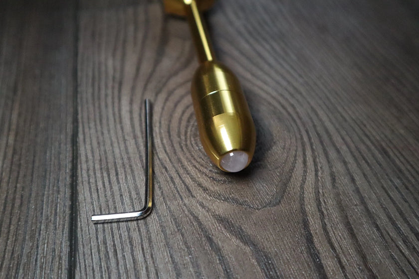 Schumann 93.96 Hz Tuning Fork - Schumann Resonance - Sound Vibration, Energy Vibration - Attenuator Handle Extender with 10mm Crystal