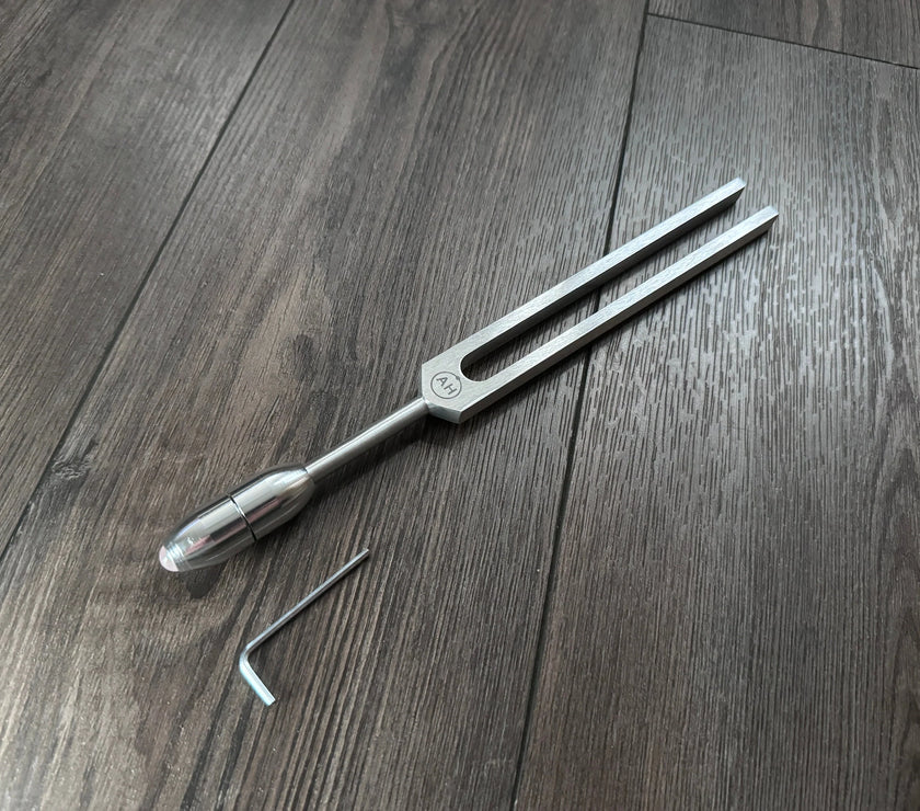 174 Hz Solfeggio Unweighted Tuning Fork For Vibration - Attenuator Extender - Massage, Acupressure, Sound Vibration