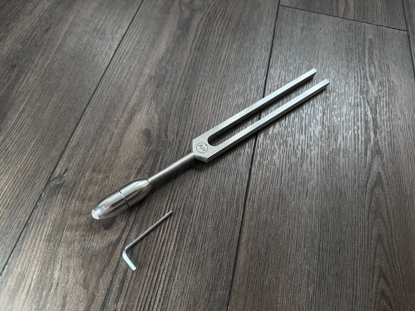 174 Hz Solfeggio Unweighted Tuning Fork For Vibration - Attenuator Extender - Massage, Acupressure, Sound Vibration