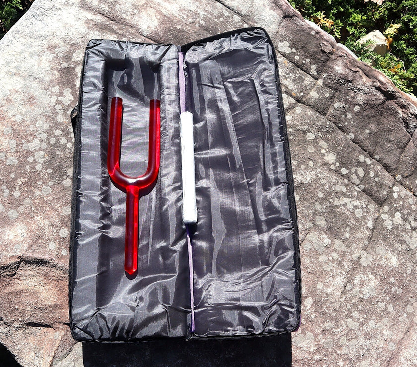 RV Medics' 528Hz Crystal Tuning Fork - C-Note, Purple Padded Carry Case, Crystal Vibration, Bio-field, Sound Vibration