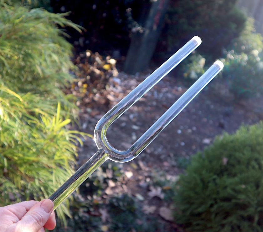 Heart Chakra Crystal Tuning Fork - 16mm - F-Note - Corresponds to the Heart Chakras - Carry Case - Crystal Vibration, Sound Vibration