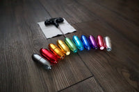 Myriad Melodies' Professionally Tuned .25 Secret Solfeggio - Classic 9pc Set - Chakra Printed Engrams, Attenuator Extenders