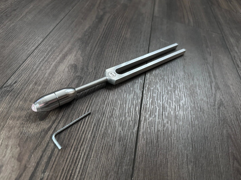 174 Hz Solfeggio Unweighted Tuning Fork For Vibration - Attenuator Extender - Massage, Acupressure, Sound Vibration
