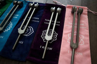 RV Medics' Professionally Tuned .25 Secret Solfeggio - Classic 9pc Set - Limited Edition Gray, Chakra Printed Engrams, Biofield,