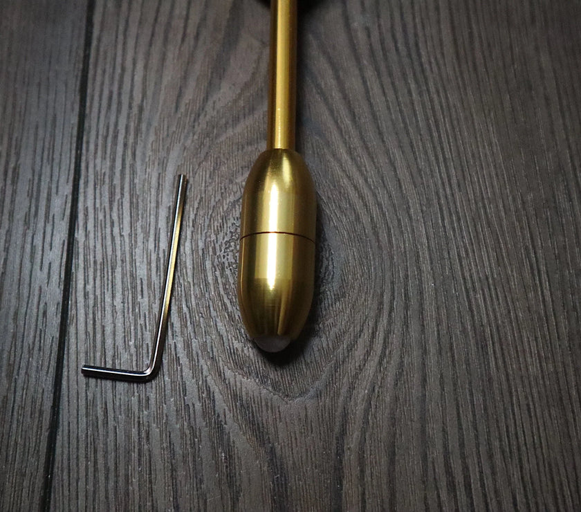 Gold Finish 174 Hz and 528 Hz Solfeggio Set Best Tuning Forks for Vibration - Attenuator Handle Extender with 10mm Crystal