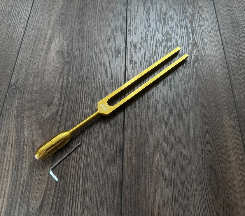 174 Hz Solfeggio Unweighted Tuning Fork For Vibration - Attenuator Extender - Massage, Acupressure, Sound Vibration