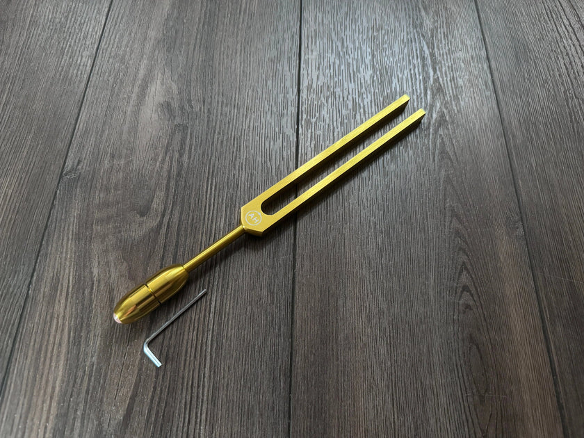 174 Hz Solfeggio Unweighted Tuning Fork For Vibration - Attenuator Extender - Massage, Acupressure, Sound Vibration