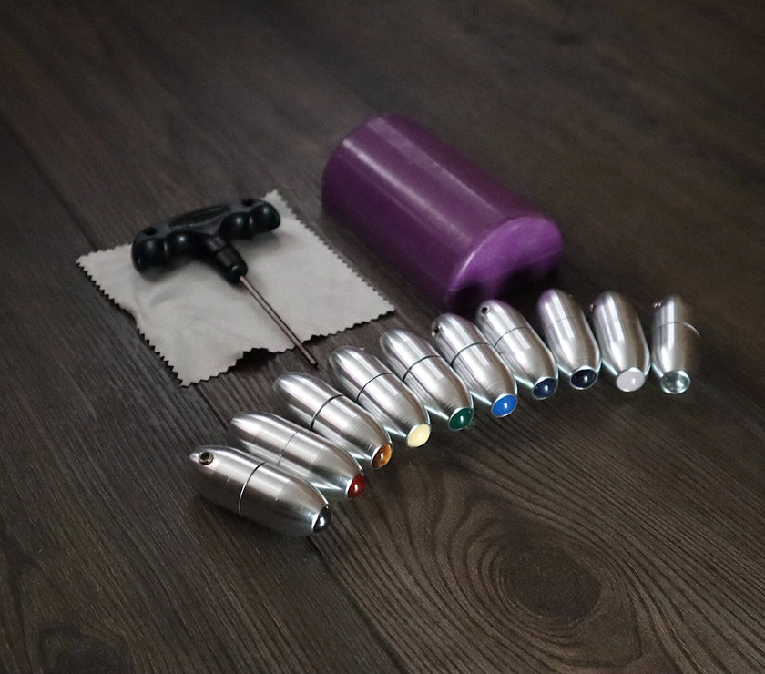 9pc Unweighted Set Of All 9 Solfeggio Frequencies - Silver, Bio-field, Sound Vibration