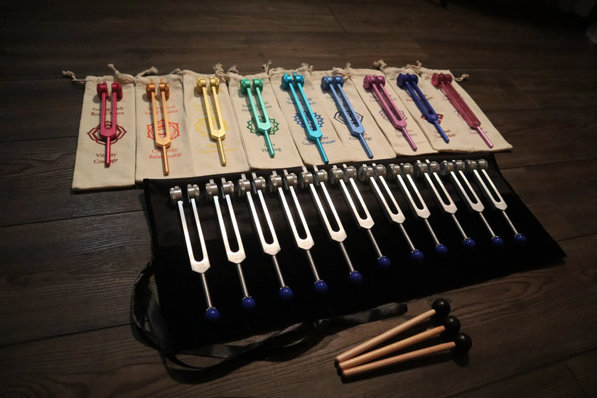 20pc Solfeggio and Planetary Tuning Fork Bundle - Professionally Tuned .25 - Astrology, Solfeggio, Sound Vibration, Bio-field