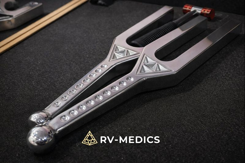 Extra Large 128 Hz Sound Sword Tuning Fork – Deep Grounding & Professional Sound Healing Instrument by RV-MEDICS
