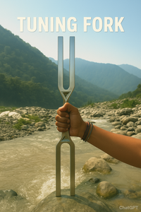 GIANT TUNING FORK WITH 528Hz and A432Hz WITH STRIKER