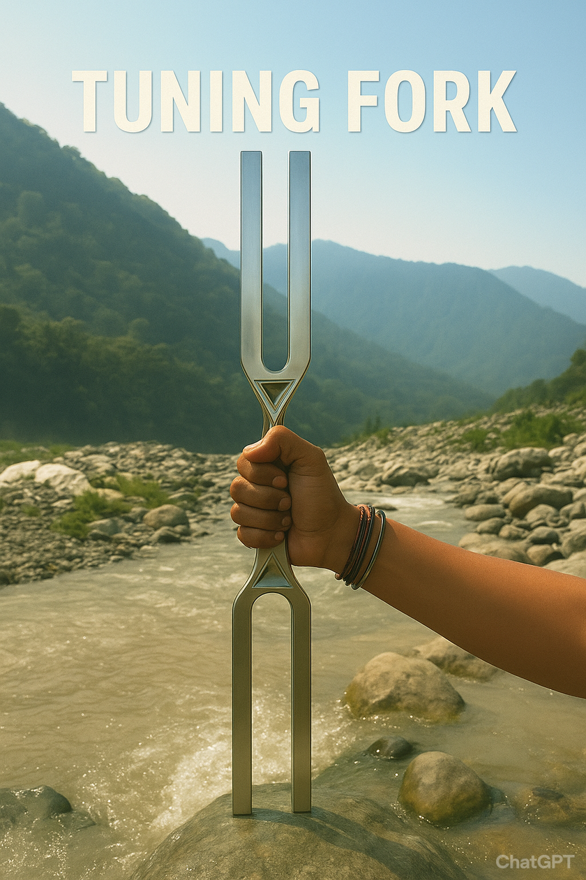 GIANT TUNING FORK WITH 528Hz and A432Hz WITH STRIKER