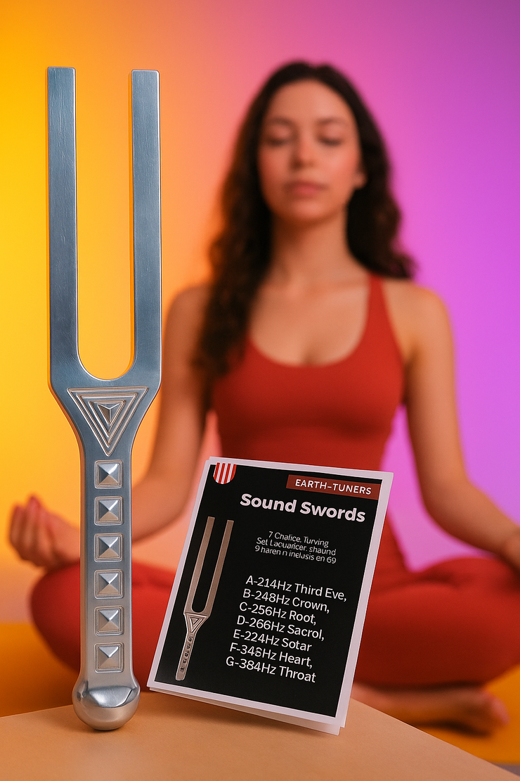 Therapeutic Sound Swords THROAT CHAKRA G384Hz (Vishuddha) with STRIKER