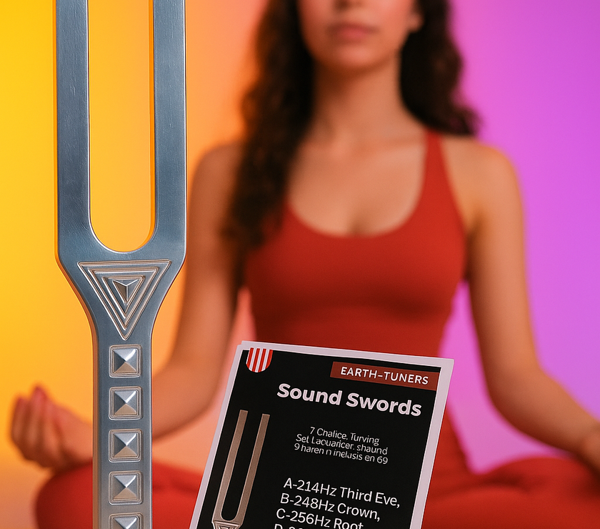 Therapeutic Sound Swords THROAT CHAKRA G384Hz (Vishuddha) with STRIKER