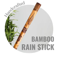 "Bamboo Rainstick | Handmade Sound Healing Instrument for Meditation, Relaxation & Wellness"
